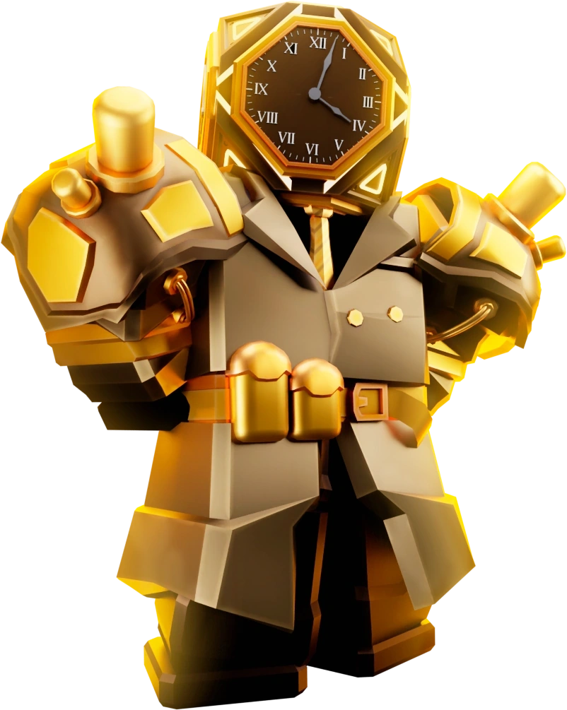 GOLDEN FUTURE LARGE CLOCKMAN