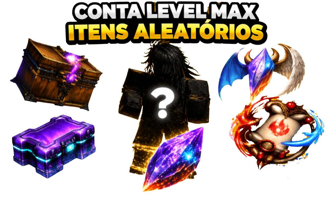 CONTA COM MEELE + ESPADA + RANDOM ITENS